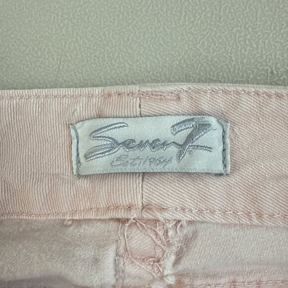 Seven7 Women’s Pink Denim Capri Jeans Size 2 Stretch - Picture 12 of 13